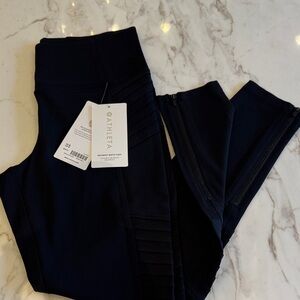 Athleta NWT Women's Black Delancey Moto Tight Leggings, Size M